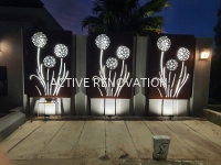 outdoor aluminium panel sculpture design light box