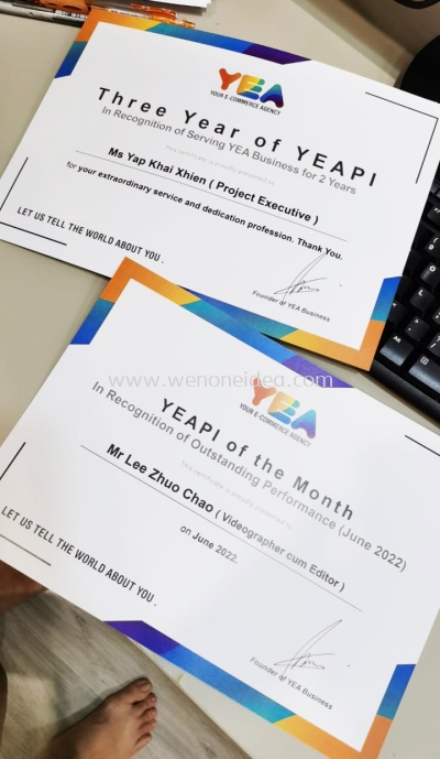 Certificate Printing