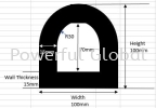 D Fender Docking Rubber 100x100mm D Fenders Rubber Extrusion