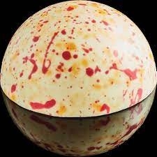 La Rose Noire,White Pattern Chocolate Shells - Universe Large Globe (Frozen) ( Indent )