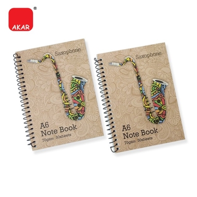 A6 Size Wire Note Book 70gsm 50sheets (1 pc)