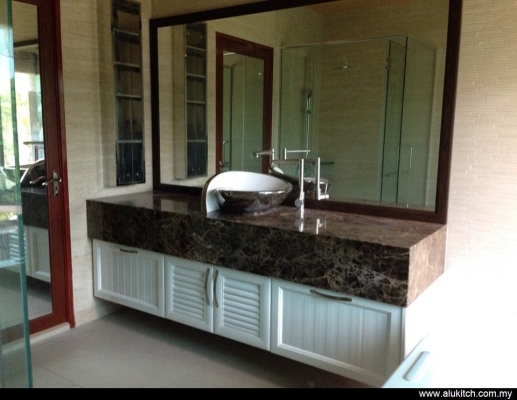 Custom Basin Vanity Cabinet Design Reference Selangor