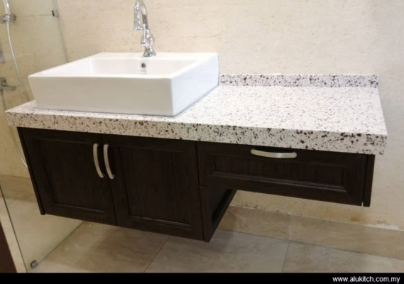 Custom Basin Vanity Cabinet Design Reference Selangor