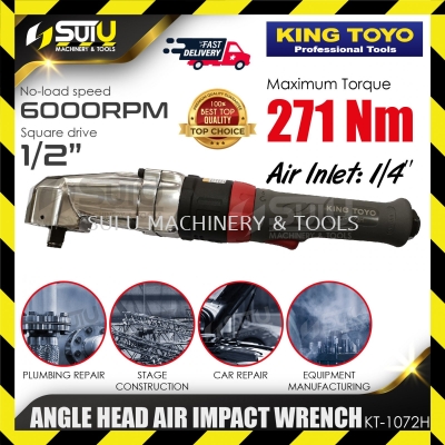 KING TOYO KT-1072H 271NM 1/2" Hi-Torque Angle Head Air Impact Wrench