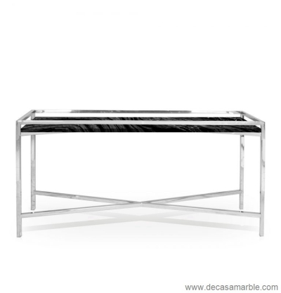 Trenton-W  Rectangular Marble Console Table