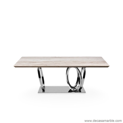 Kahlo -  Rectangular Marble Dining Table