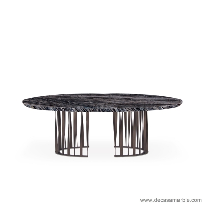 Kuma-E - Oval Marble Dining Table