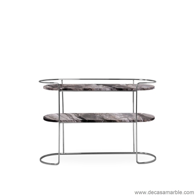 Gabo-W - Oblong Marble Console Table