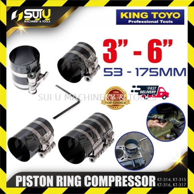 KING TOYO KTPRC-01 / KT-314 / KT-315 / KT-316 / KT-317 3"-6" Piston Ring Compressor (53-175MM)