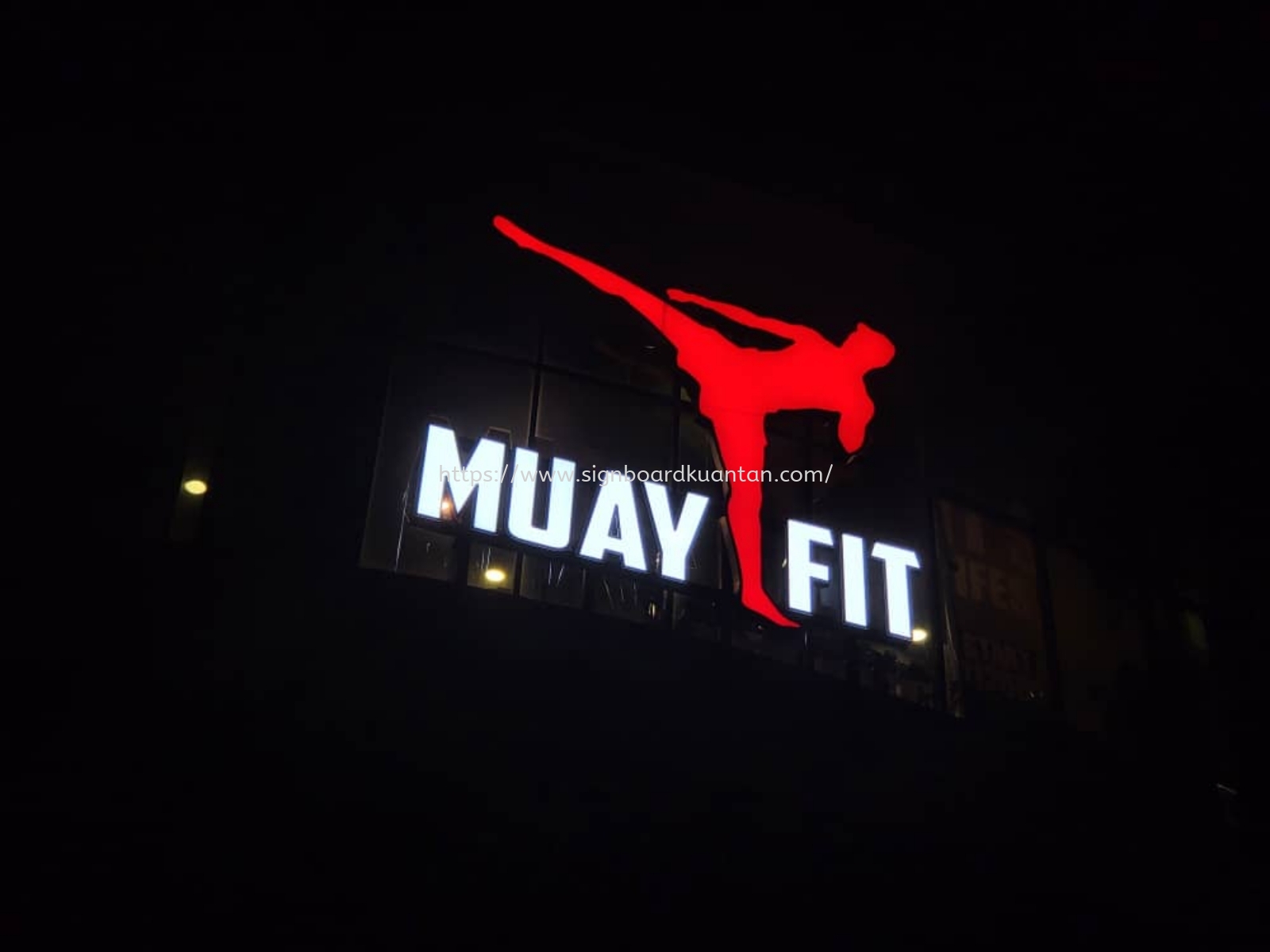 MUAY FIT 3D LED FRONTLIT SIGNAGE SIGNBOARD AT KARAK