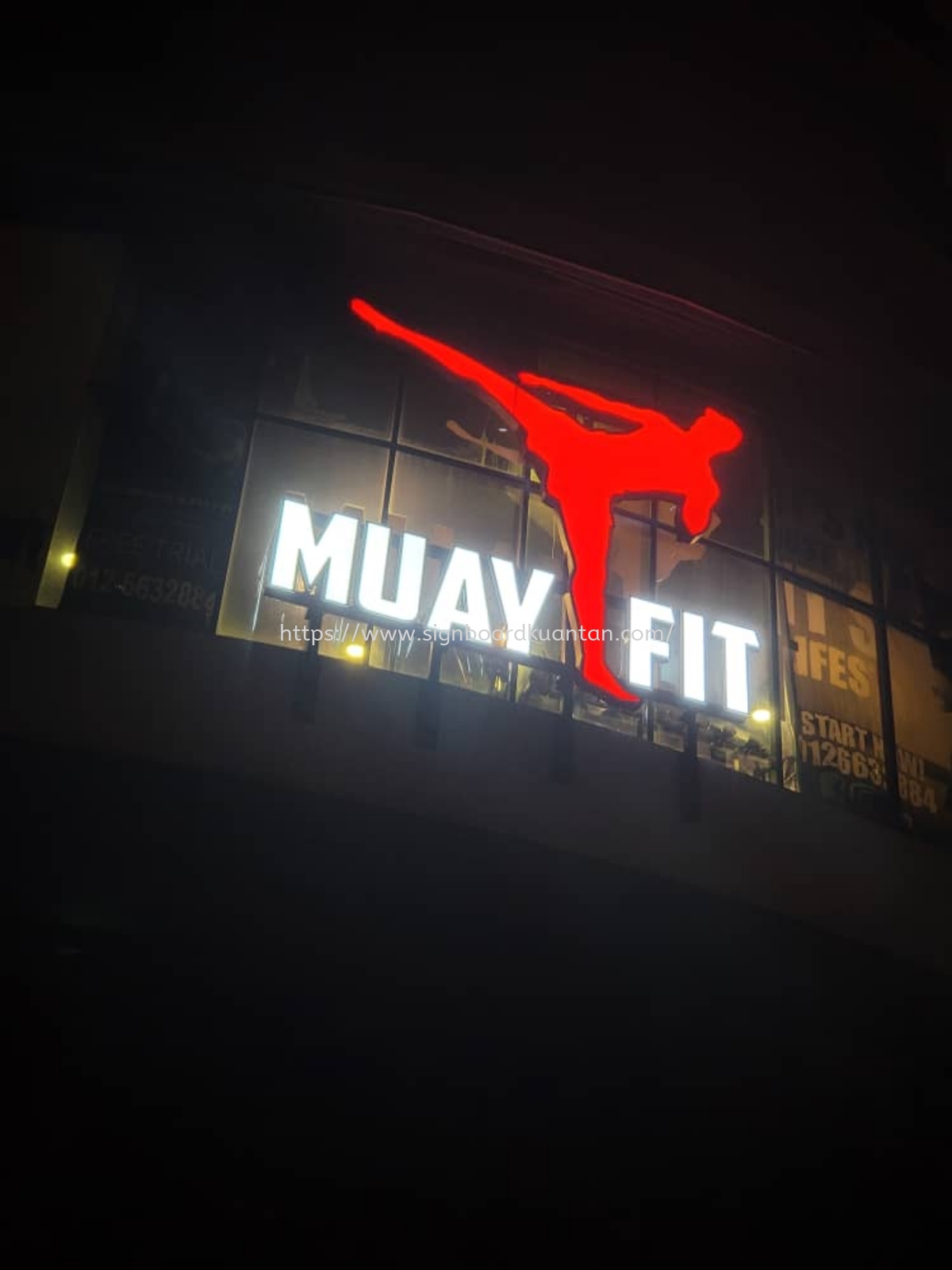 MUAY FIT 3D LED FRONTLIT SIGNAGE SIGNBOARD AT KARAK