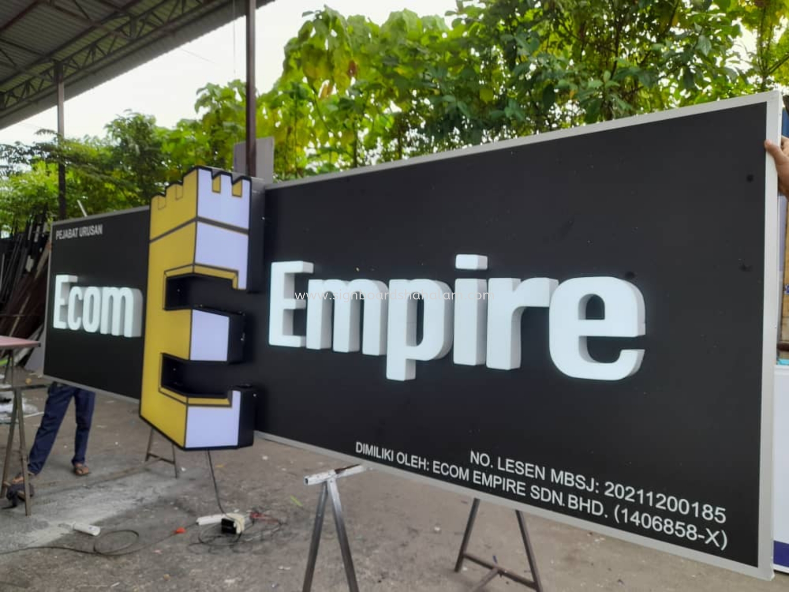 Ecomempire Puchong - 3D LED Box Up Signboard -Frontlit 