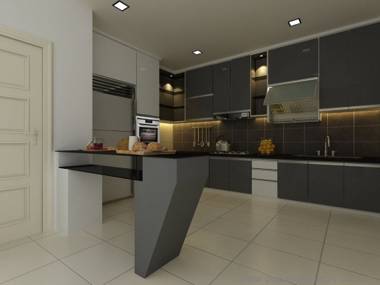 3D Drawing Kitchen Cabinet Idea - Johor Bahru