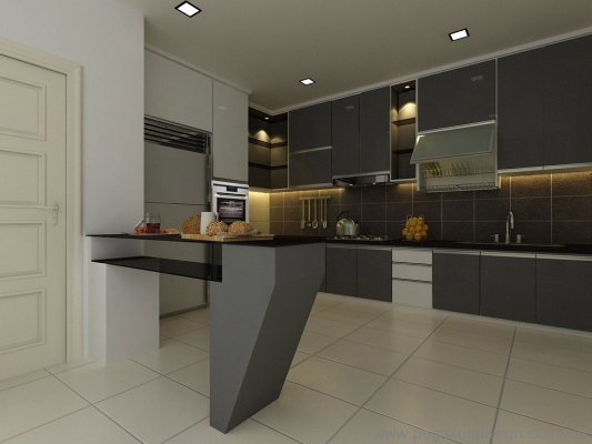 Lukisan 3D Idea Kabinet Dapur  - Johor Bahru