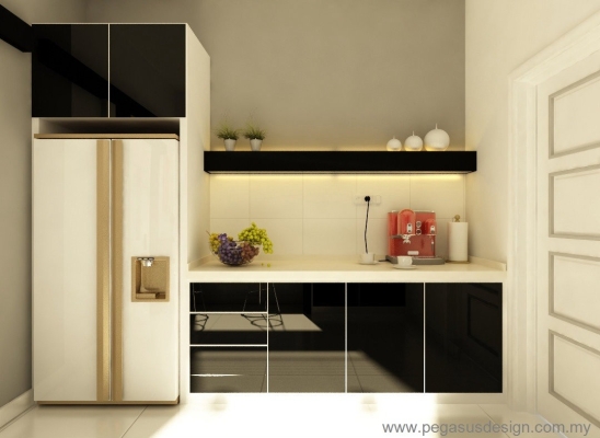 Lukisan 3D Idea Kabinet Dapur  - Gelang Patah