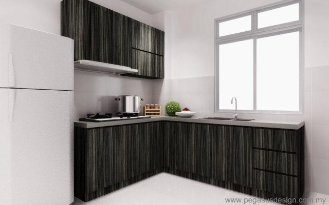 3D Drawing Kitchen Cabinet Idea - Kempas