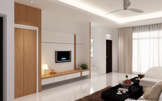 TV Cabinet 3D Draw Design Idea  - Johor Bahru