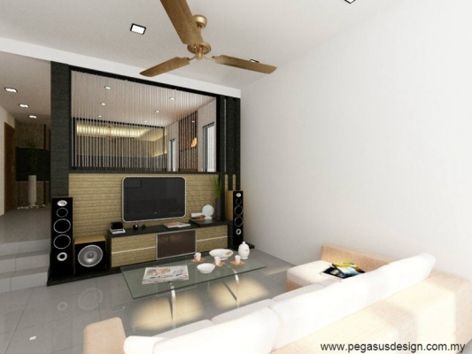 TV Cabinet 3D Draw Design Idea  - Johor Bahru