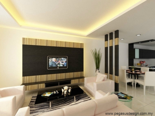 TV Cabinet 3D Draw Design Idea  - Johor Bahru