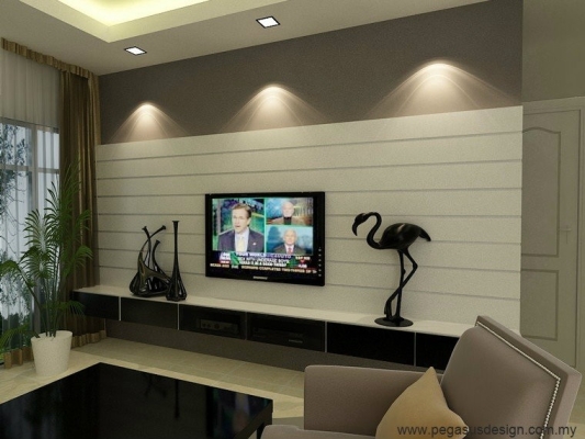 TV Cabinet 3D Draw Design Idea  - Johor Bahru