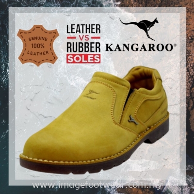 KANGAROO Full Leather Men Shoe- LM-8459- CAMEL Colour