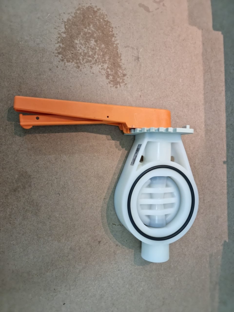 STUEBBE PVDF Butterfly Valve DN125 PN10, FLM Seal