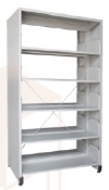 Library rack double sided with side panel 5 level S325 Library rack Steel cabinet