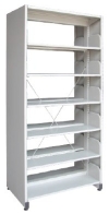 Library rack double sided with side panel 6 level S326 Library rack Steel cabinet