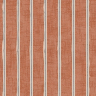 Striped Curtain Fabric  Model : Rowing Stripe Paprika