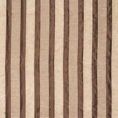 Striped Curtain Fabric  Model : Taipei Fabric Chocolate