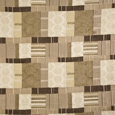 Checked Curtain Fabric : Prague Curtain Fabric Natural