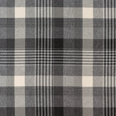 Checked Curtain Fabric : Katrine Curtain Fabric Charcoal