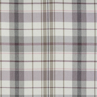 Checked Curtain Fabric : Nevis Check Heather