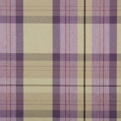 Checked Curtain Fabric : Cairngorm Thistle