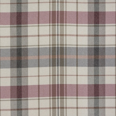 Checked Curtain Fabric : Nevis Check Rosso