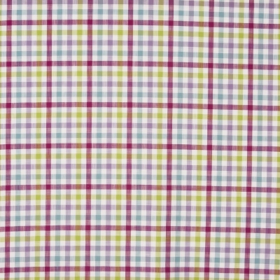 Checked Curtain Fabric : Hopscotch Curtain Fabric Rainbow