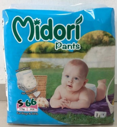 Midori Disposable Baby Diaper Pants S66pcs