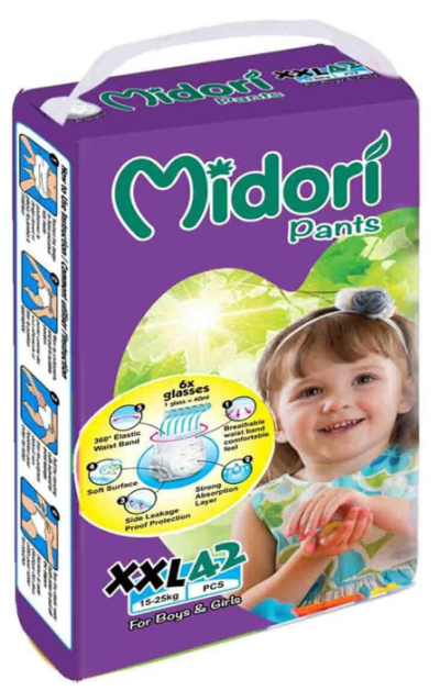 Midori Disposable Baby Diaper Pants XXL42pcs