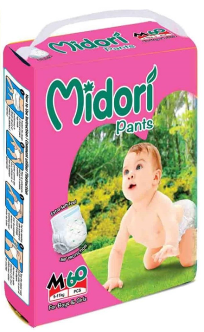 Midori Disposable Baby Diaper Pants M60pcs