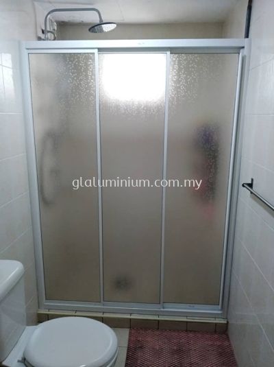 Showscreen aluminium 3 panels + PVC @ Mas Kiara Condominium, Jalan Datuk Sulaiman, Taman Tun Dr Ismail, Kuala Lumpur 