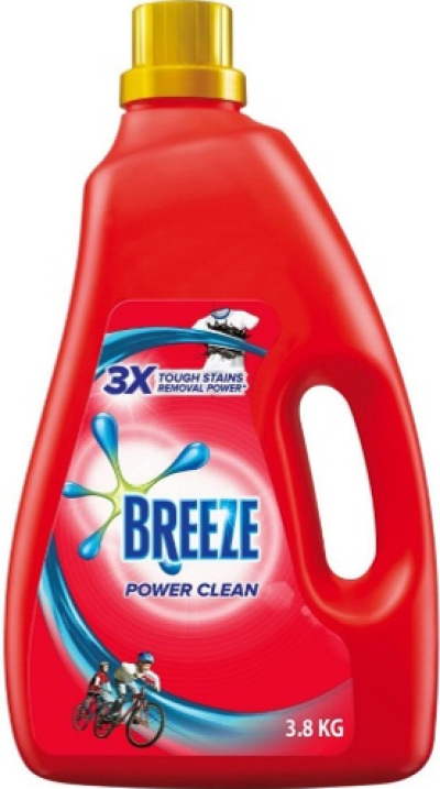 Breeze Detergent Liquid Power Clean 3.8kg