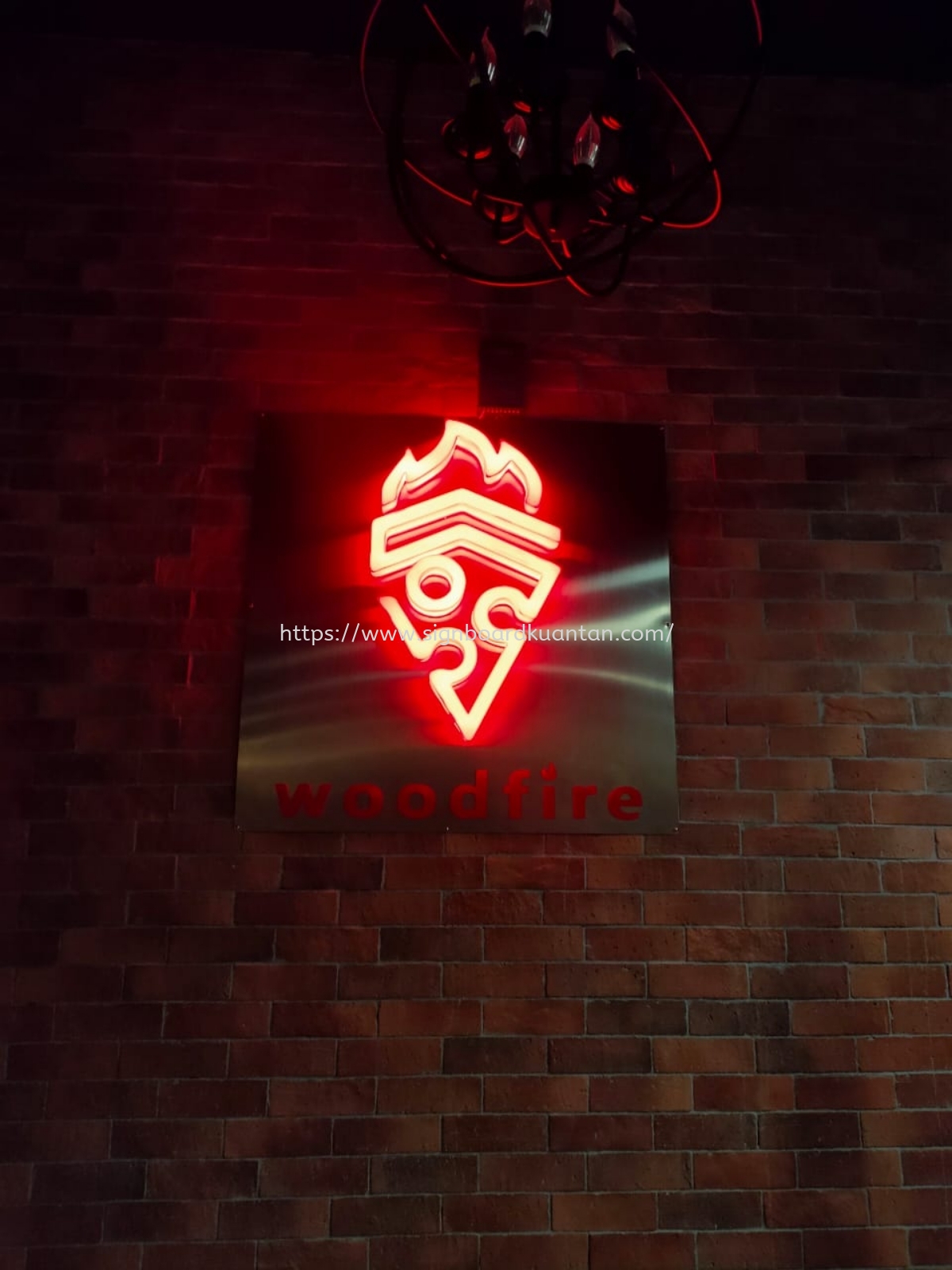 WOODFIRE LED LOGO SIGNAGE SIGNBOARD AT MELAKE