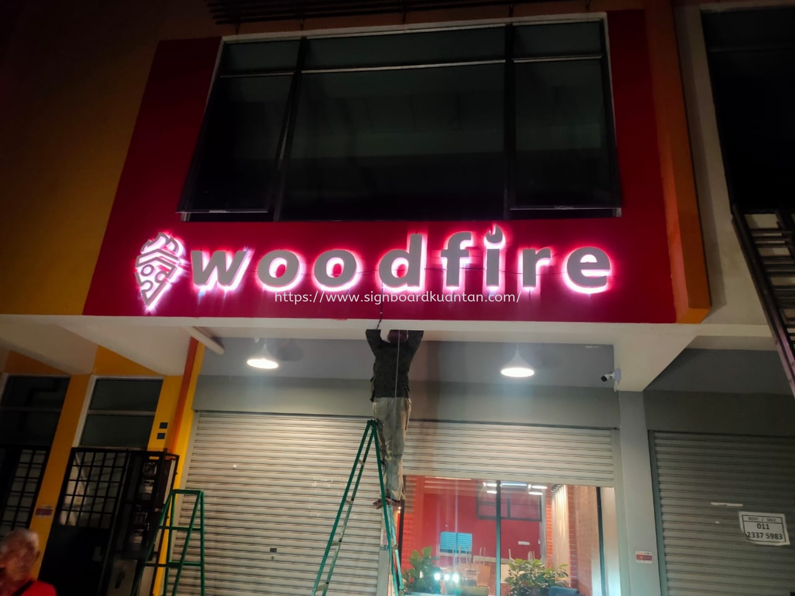 WOOD FIRE 3D LED BACKLIT SIGNAGE SIGNBOARD AT TERIANG