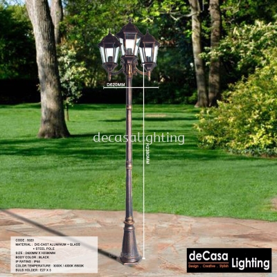 OUTDOOR GARDEN POLE LIGHT (5020)