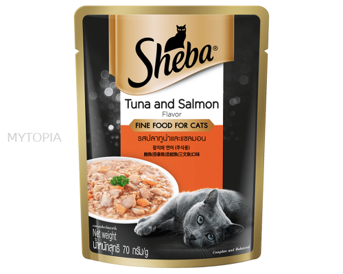 SHEBA POUCH TUNA & SALMON 70G