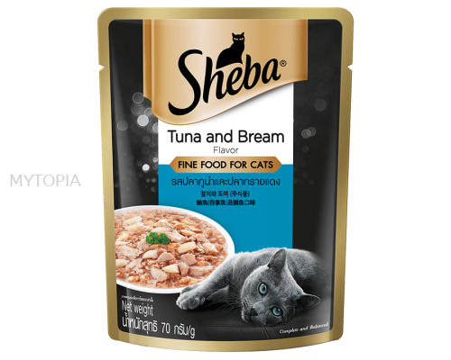 SHEBA POUCH TUNA & BREAM 70G