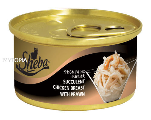 SHEBA SUCCULENT CHICKEN BREAST WITH PRAWN 85G