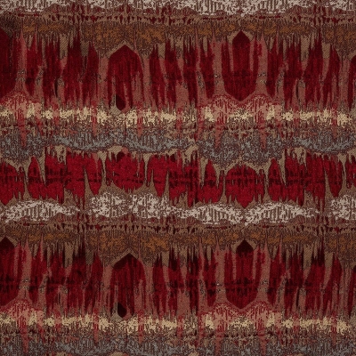 Fabric Curtain Damask : Inca Rosso