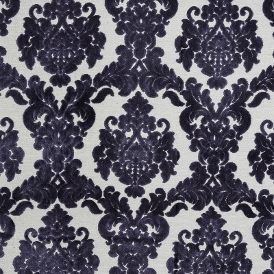 Fabric Curtain Damask : Tuscania Aubergine