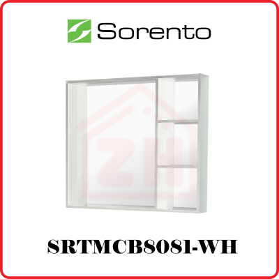 SORENTO Mirror Cabinet SRTMCB8081-WH